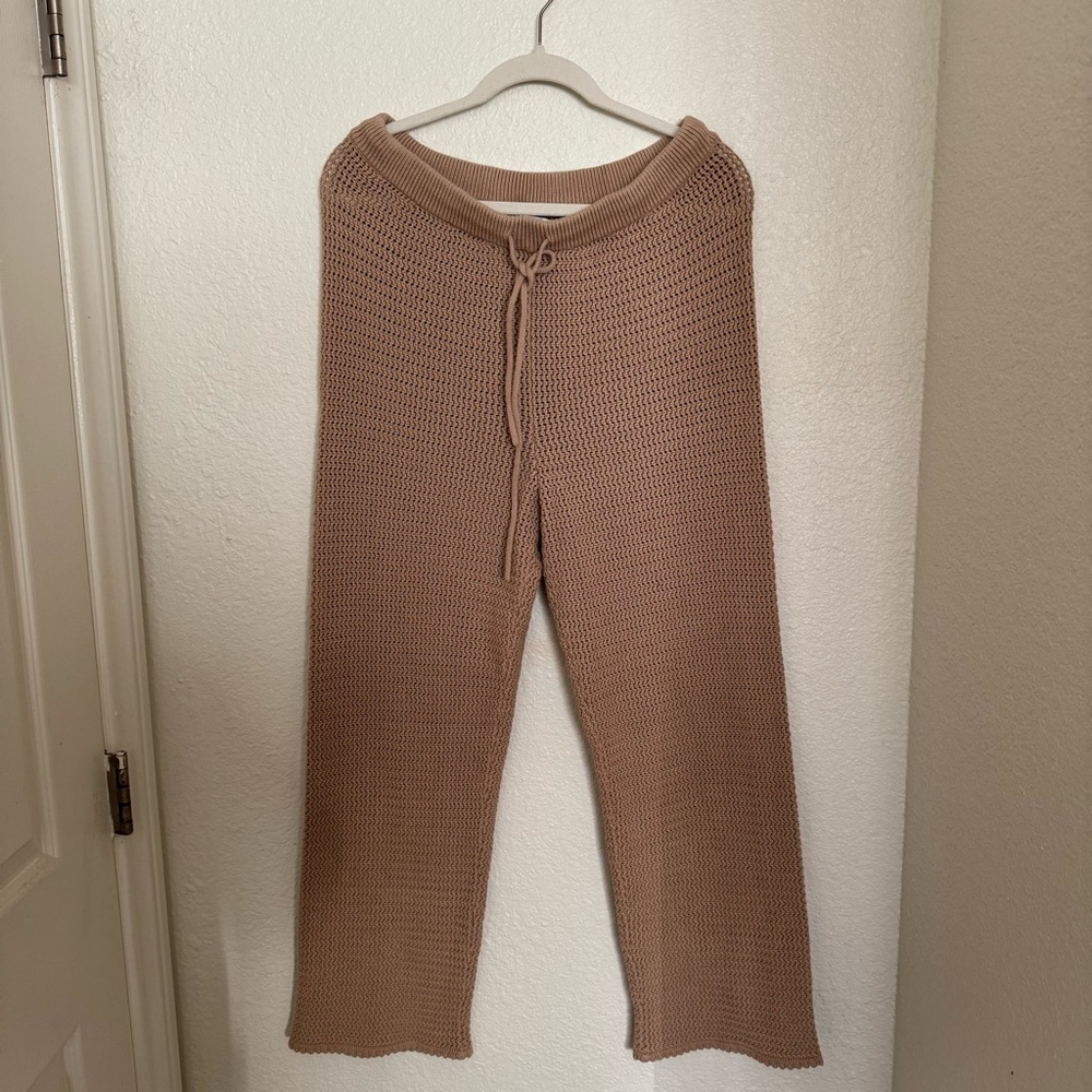 Reformation Beige Knit Cropped Pants - Picture 8 of 10